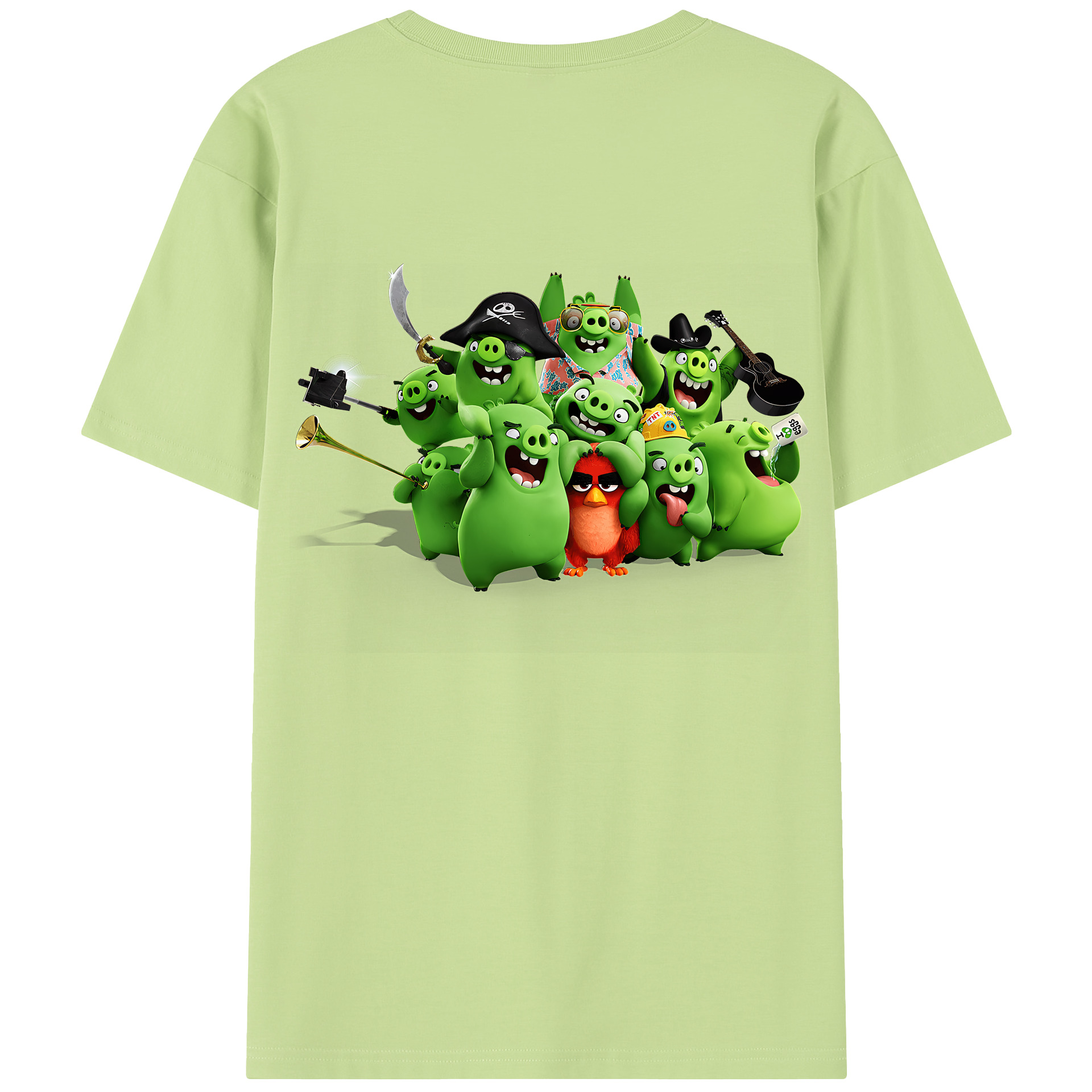 （画像用） Angry Birds アングリーバード 綿100％半袖Tシャツ（背面プリント）